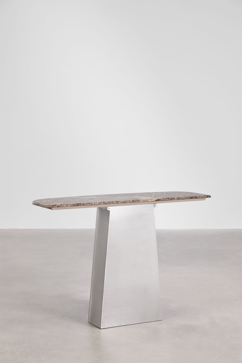 Prieškambario konsolė MIREIRO, rudas marmuras, 120 cm