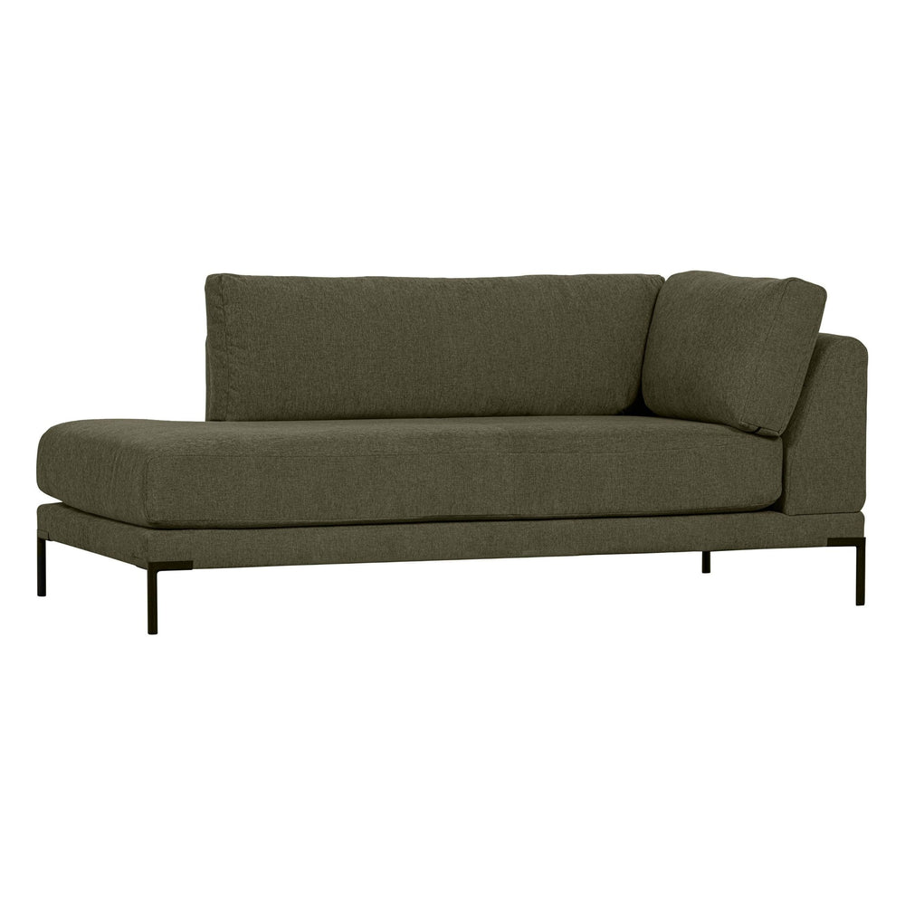 "Couple" dešinės pusės kampinė sofa, šiltai žalia - Namų Idėja