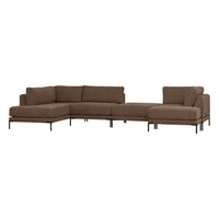 "Couple" dešinės pusės kampinė sofa, šokoladinė ruda - Namų Idėja