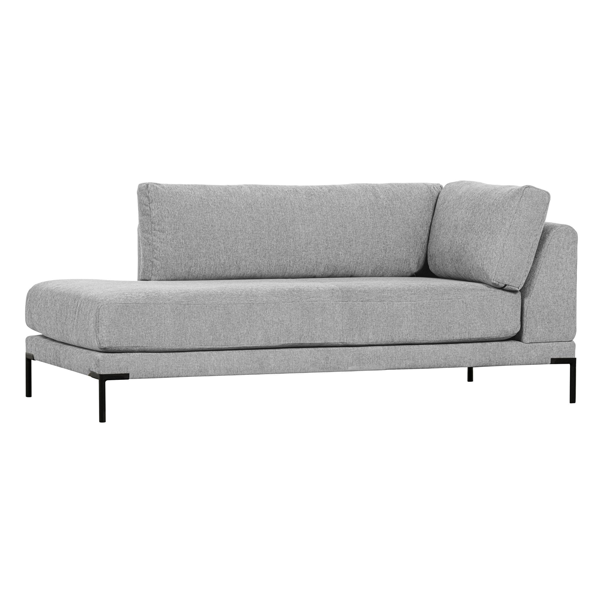 "Couple" dešinės pusės kampinė sofa, šviesiai pilka - Namų Idėja
