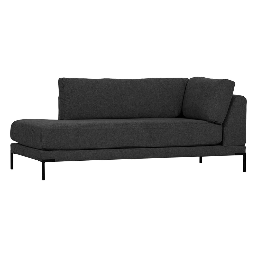 "Couple" dešinės pusės kampinė sofa, tamsiai pilka - Namų Idėja