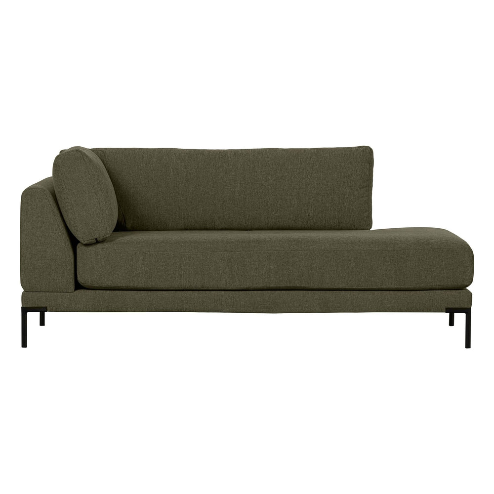 "Couple" kairės pusės kampinė sofa, šiltai žalia - Namų Idėja