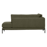 "Couple" kairės pusės kampinė sofa, šiltai žalia - Namų Idėja