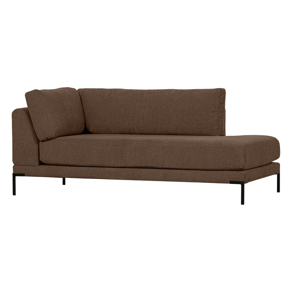 "Couple" kairės pusės kampinė sofa, šokoladinė ruda - Namų Idėja