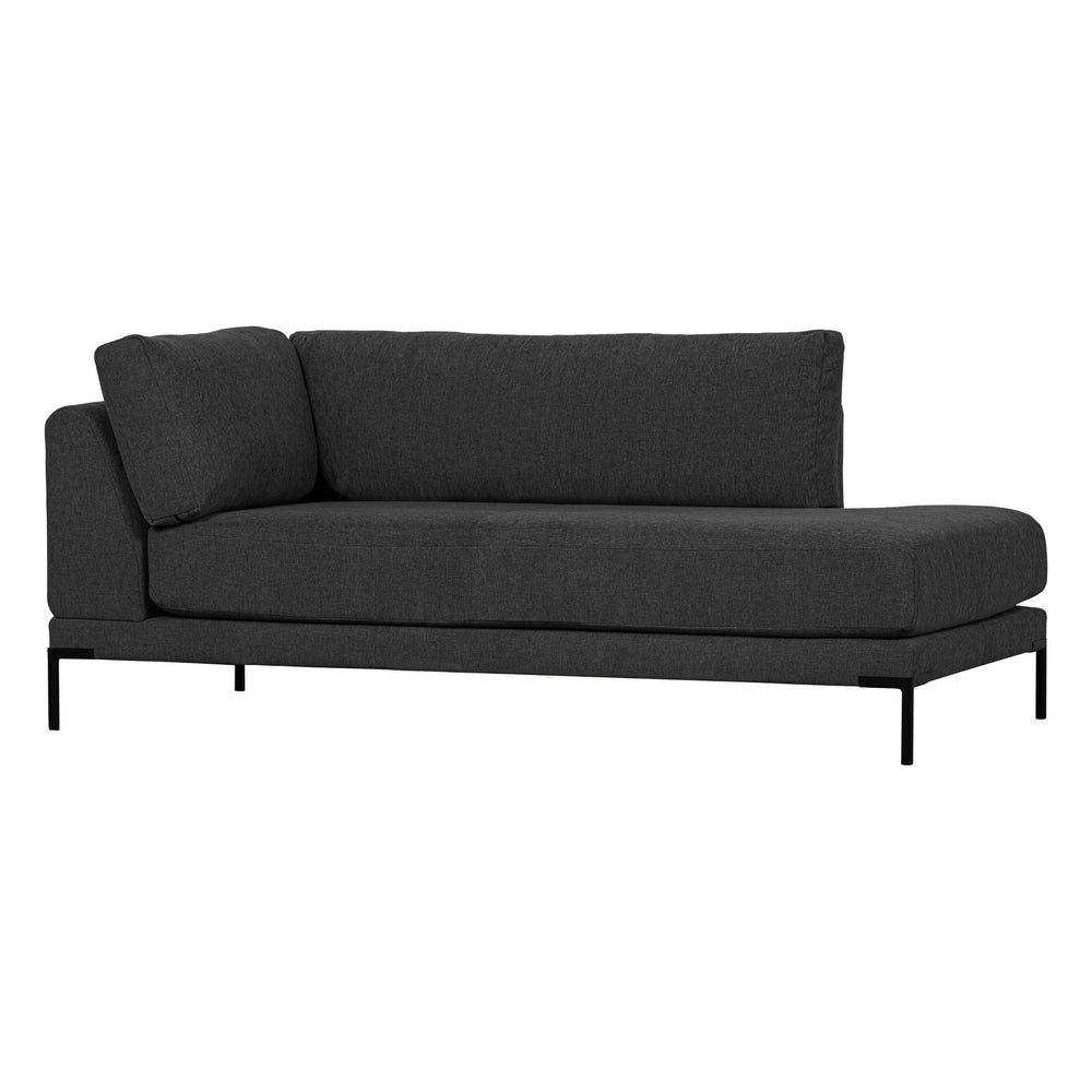 "Couple" kairės pusės kampinė sofa, tamsiai pilka - Namų Idėja