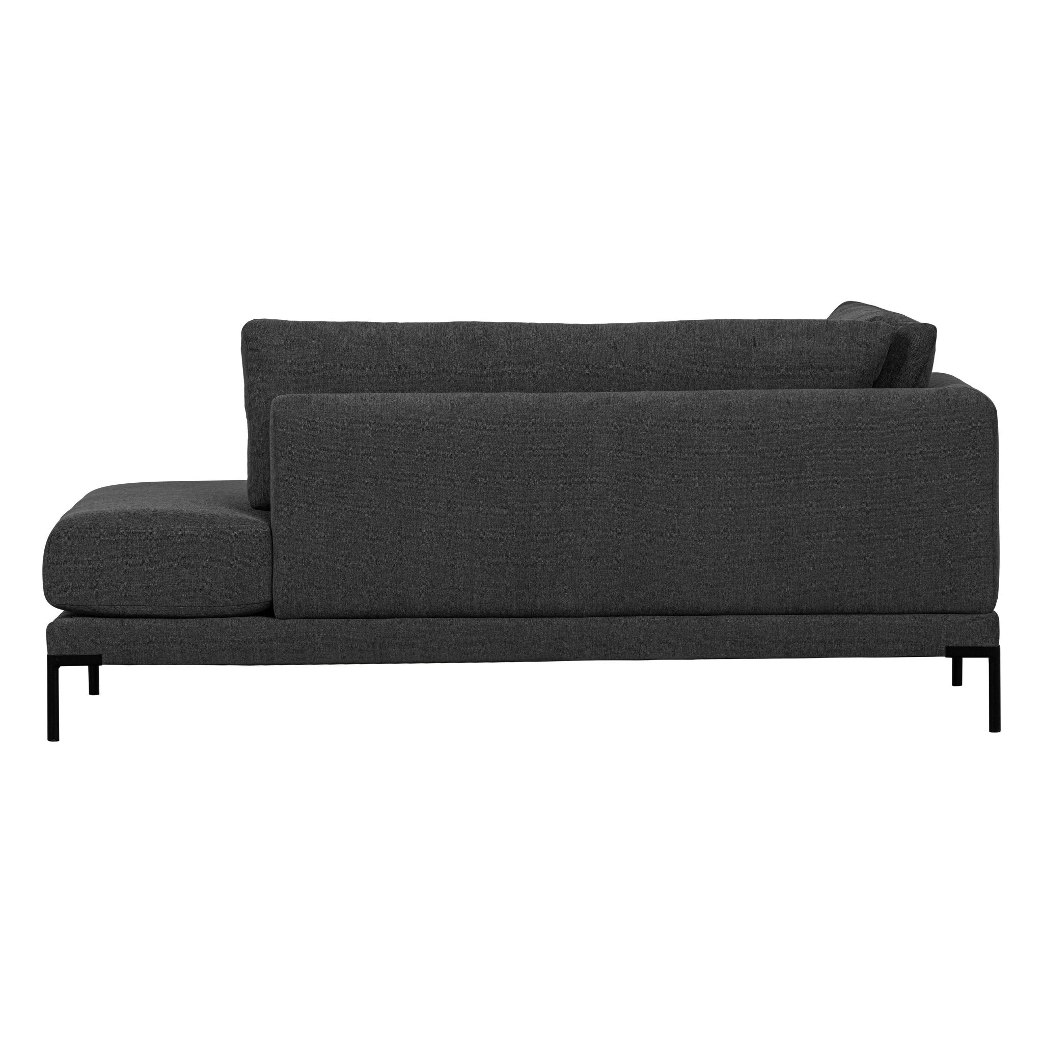"Couple" kairės pusės kampinė sofa, tamsiai pilka - Namų Idėja