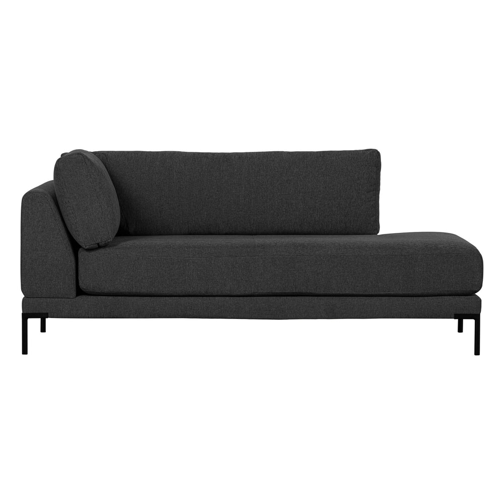 "Couple" kairės pusės kampinė sofa, tamsiai pilka - Namų Idėja