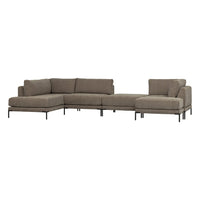 "Couple" kairės pusės kampinė sofa, taupe spalva - Namų Idėja