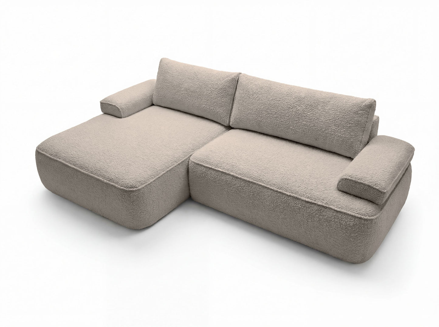 Kampinė sofa COLINA, šviesiai smėlinė, Abriamo 03