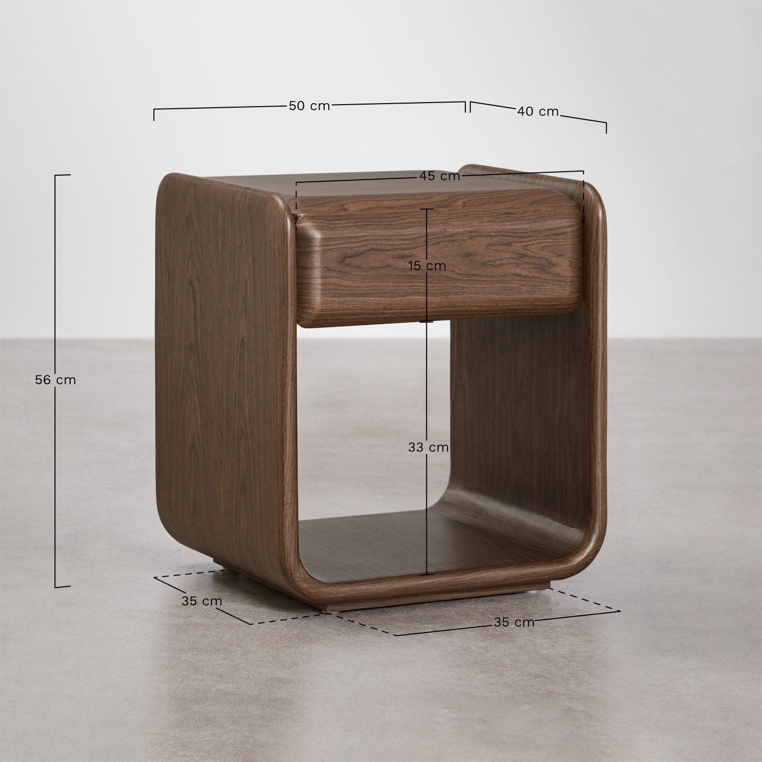 Naktsskapītis KOREARA 50x40 cm, MDF