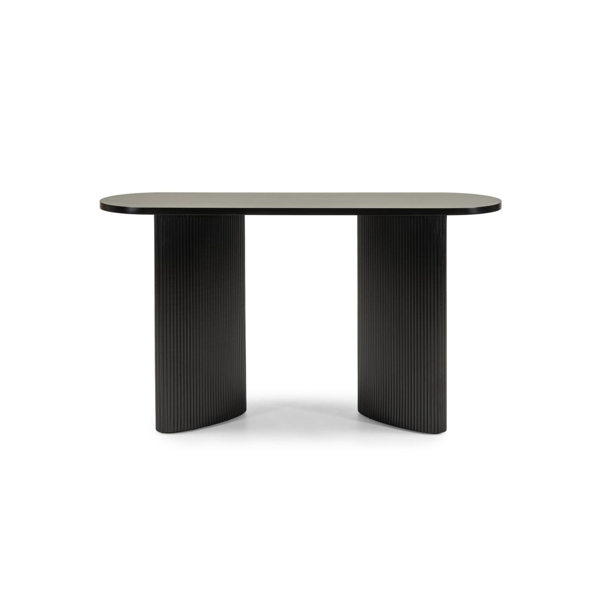 Desk PERIOL, black, lamellae, 140 cm