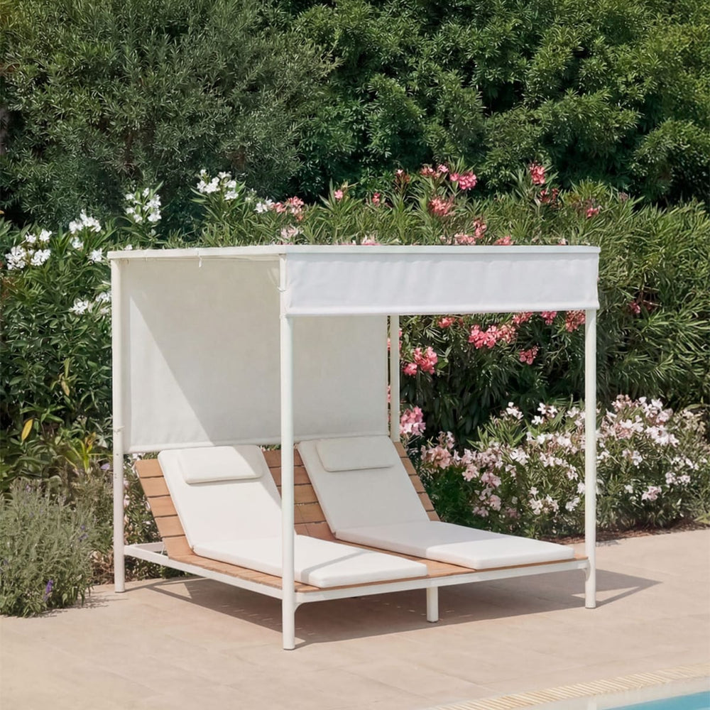 Sun Lounger SIRKA, double, white