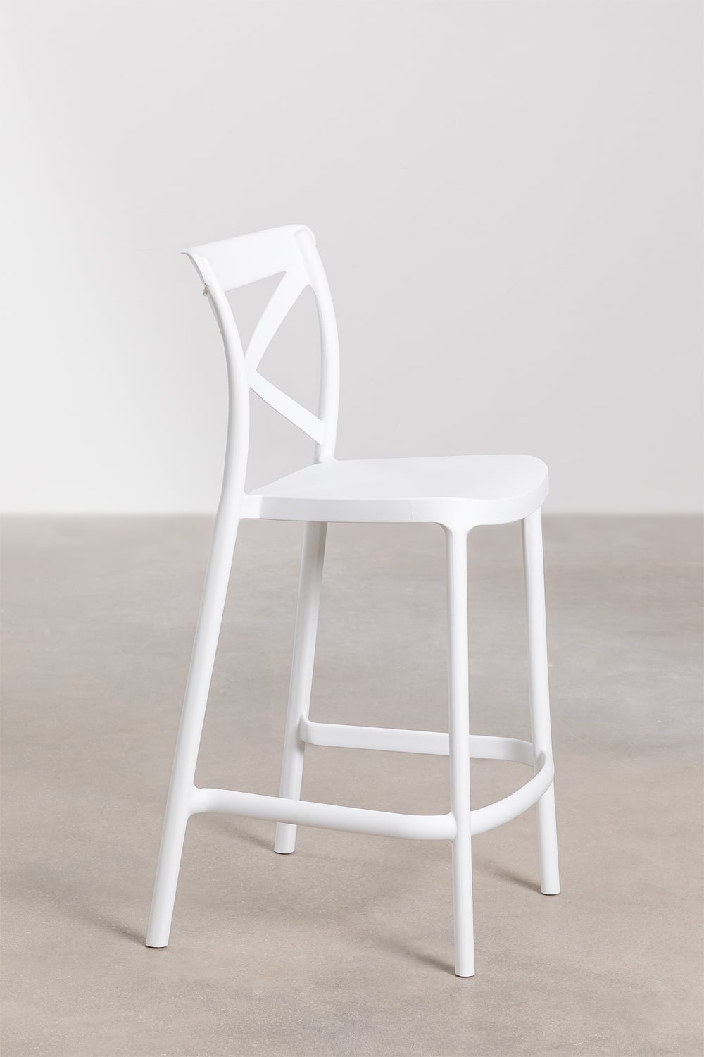 Bar stool FERRO, white, 65 cm
