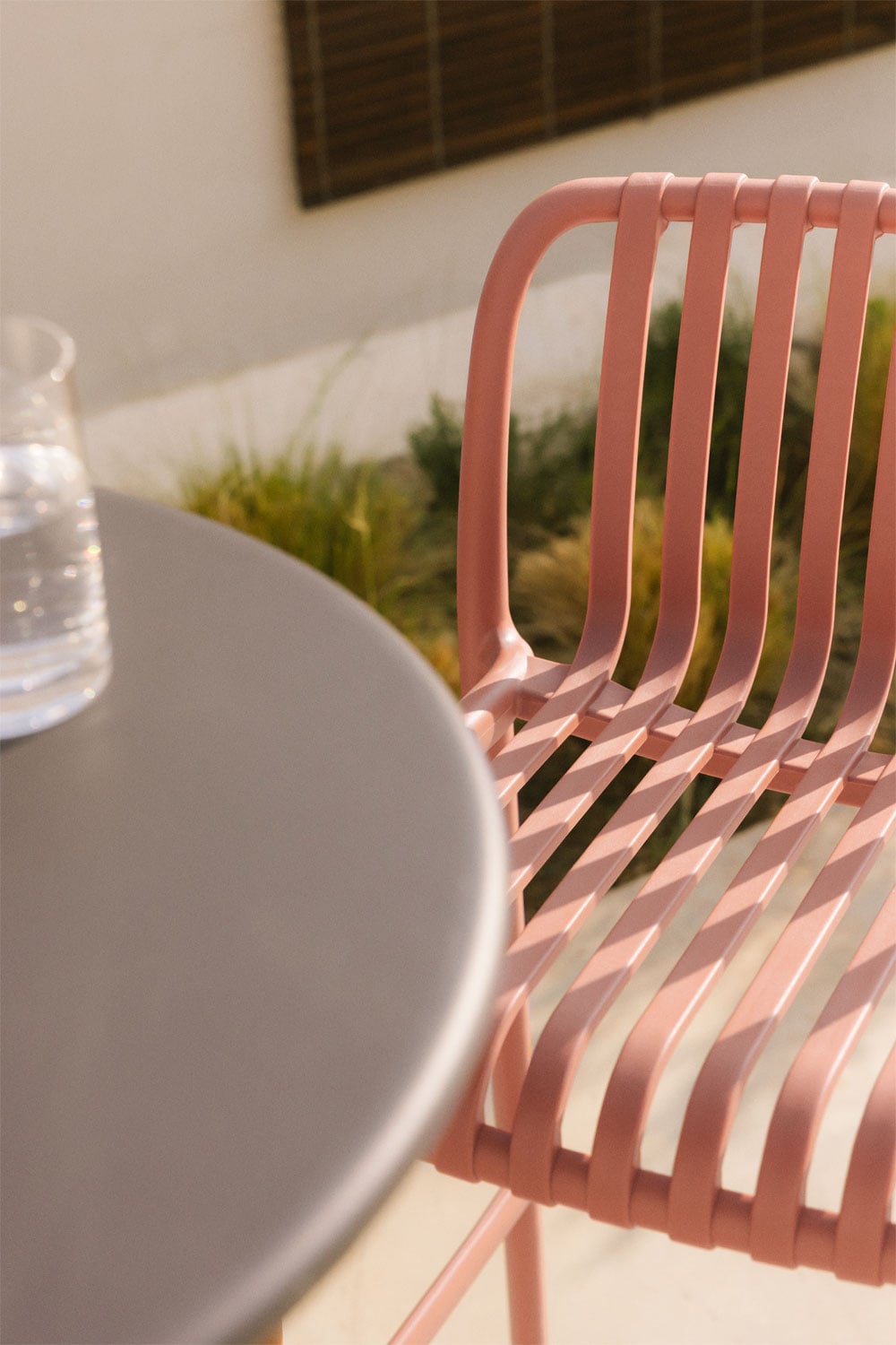 WENDELL high outdoor chair, terracotta, 75 cm