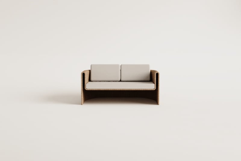 Sofa SIMPLO, dvivietė, balta