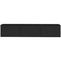 Pakabinama TV spintelė ZARI, juoda, 150 cm