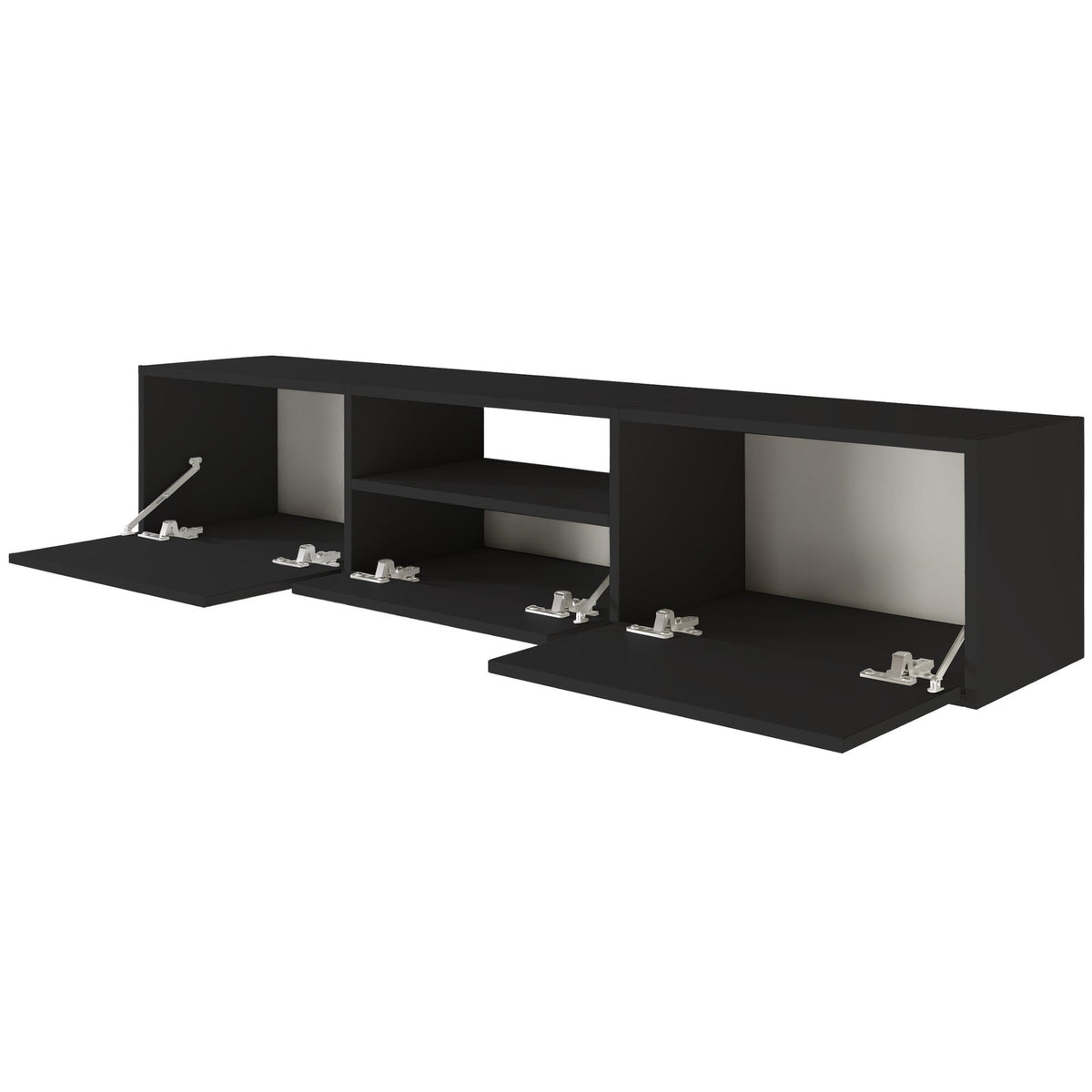 Pakabinama TV spintelė ZARI, juoda, 150 cm, 3