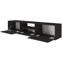 Pakabinama TV spintelė ZARI, juoda, 150 cm, 3