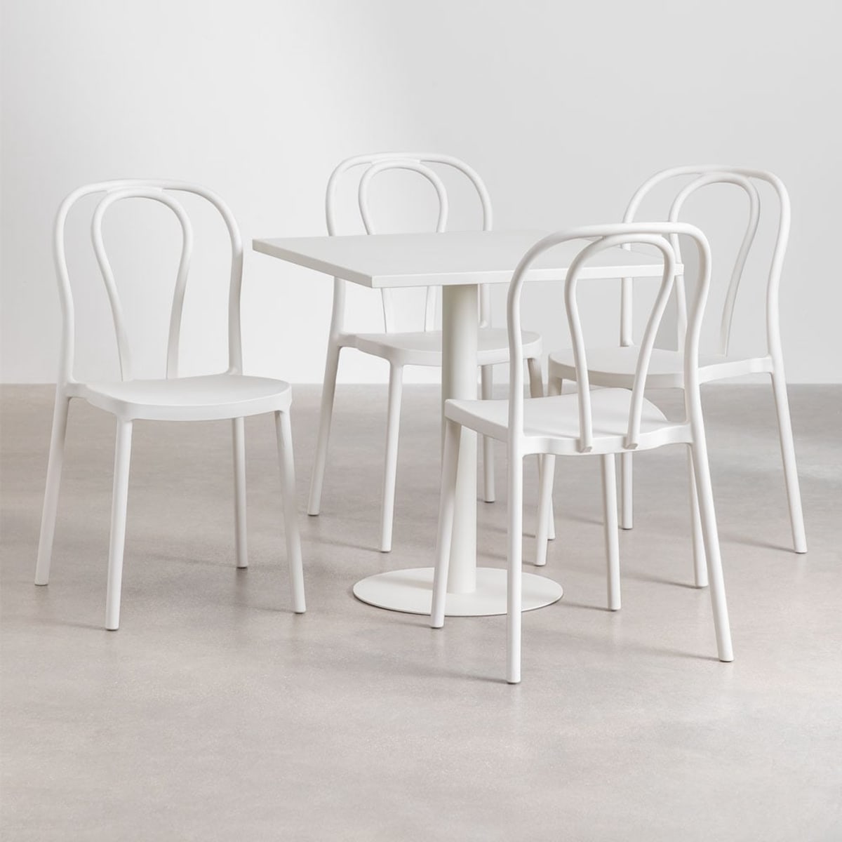 Outdoor furniture set MIZZI, 5 pieces, white