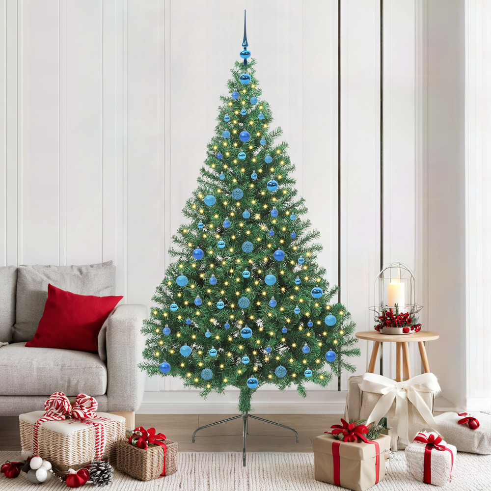 Artificial pre-lit Christmas tree MOON POLAR, Green 210 cm.