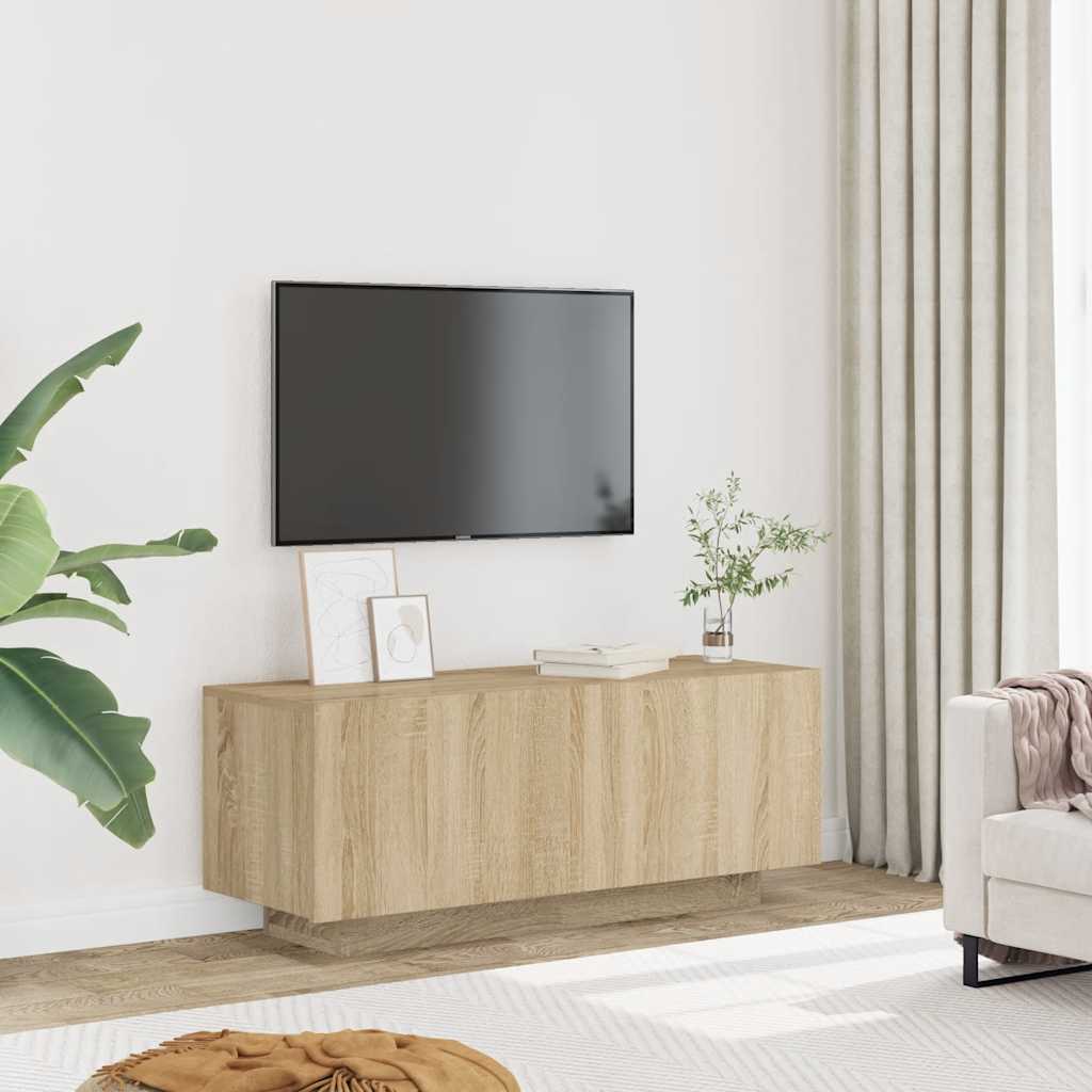 Televizoriaus spintelė, ąžuolo, 100x35x40cm, apdirbta mediena
