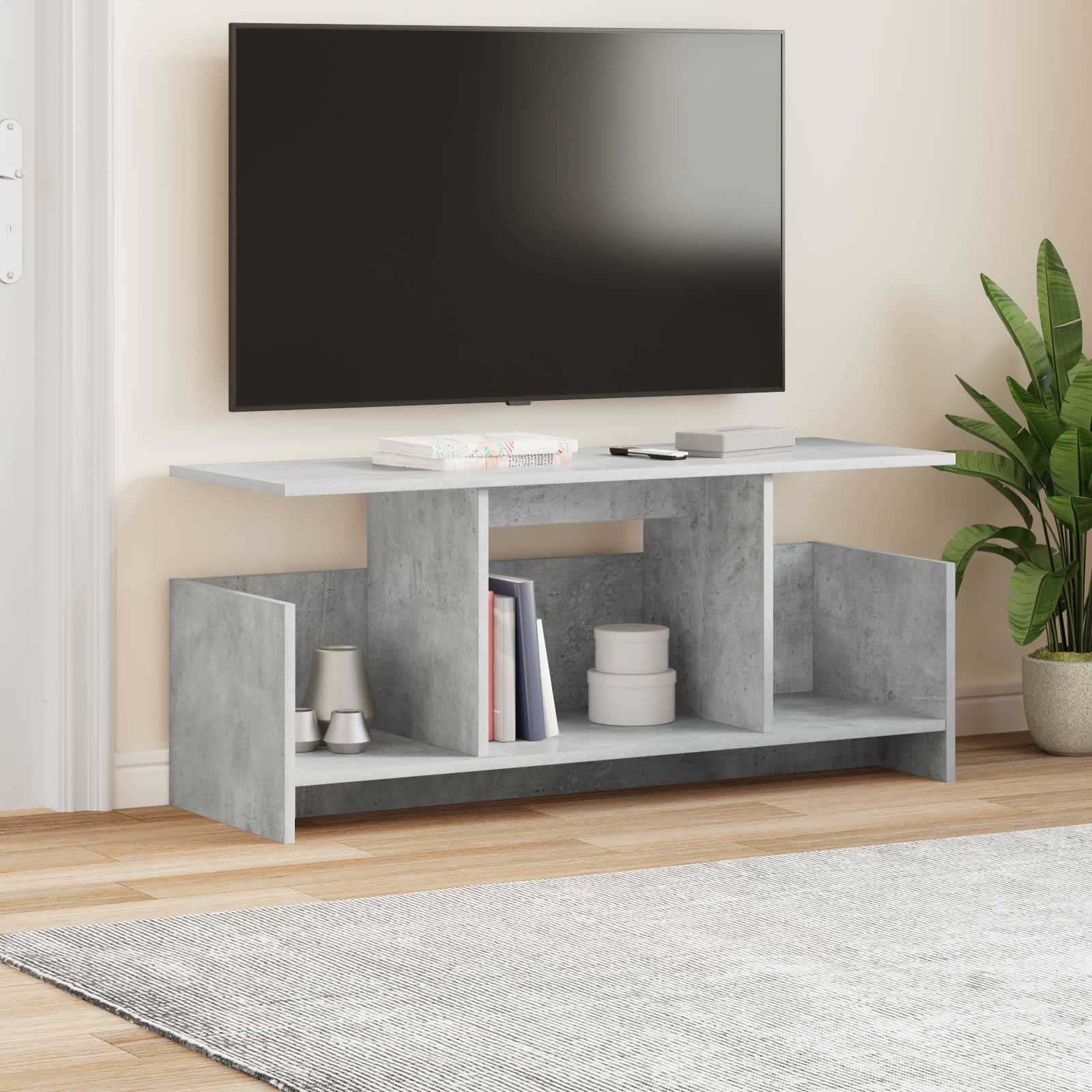 Televizoriaus stovas Betono pilka 102 x 35 x 45 cm