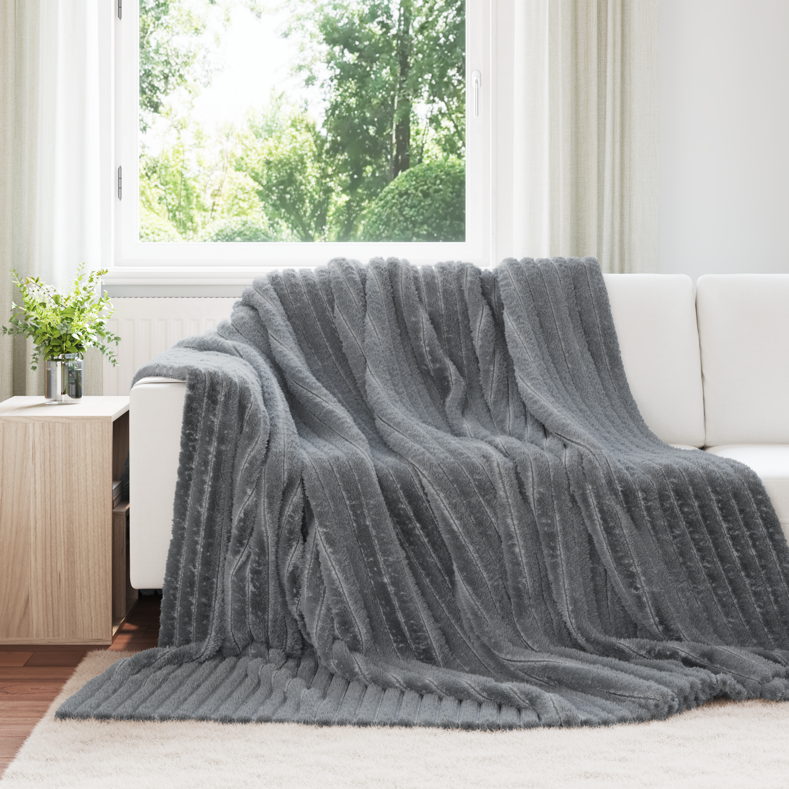 Apklotas Tamsiai pilka 270 x 240 cm Flysas