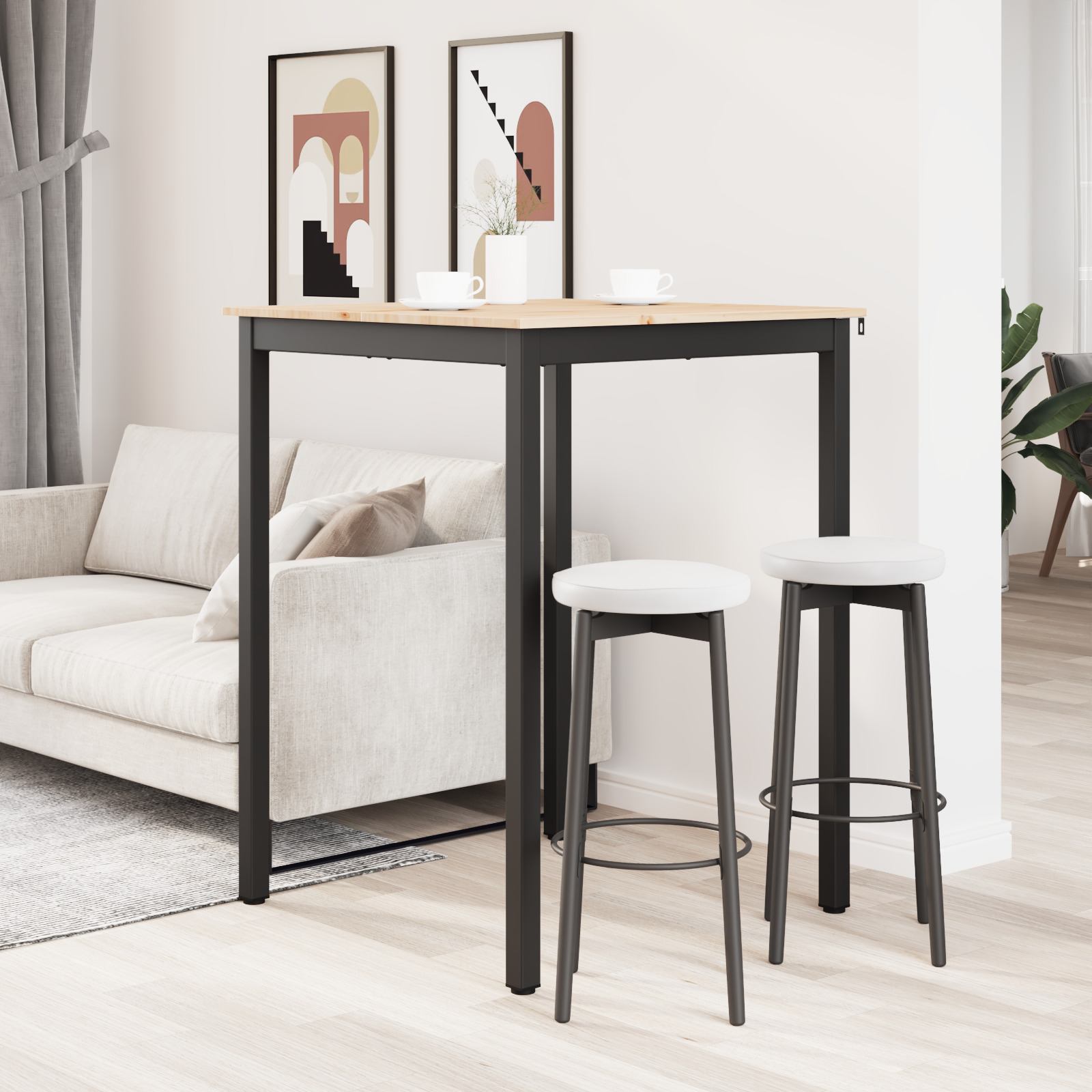 Baro stalas Natūrali 110 x 55 x 105 cm Kietos pušies mediena