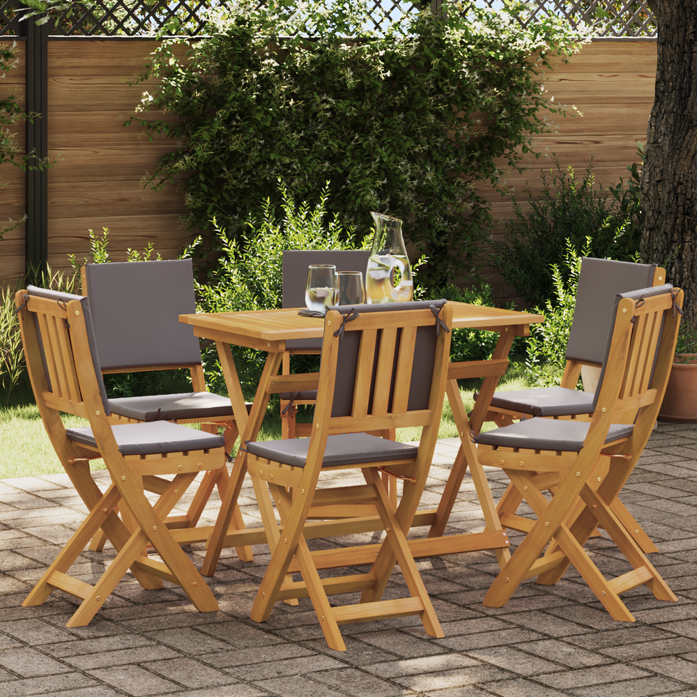 Lauko bistro kėdės 6 pcs Tamsiai pilka 38 x 46 x 85 cm