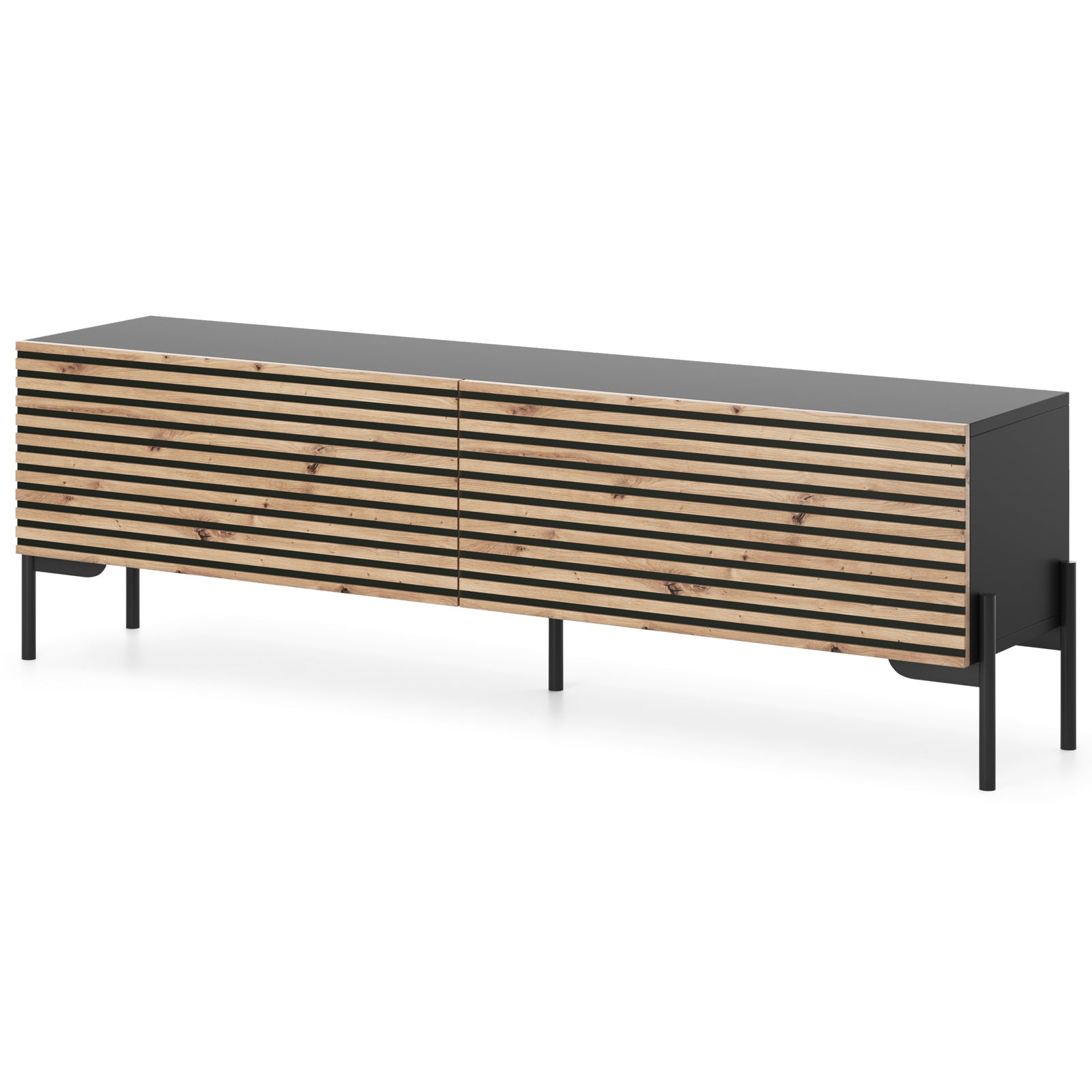 TV staliukas LAMMELO, juodas, 140 cm