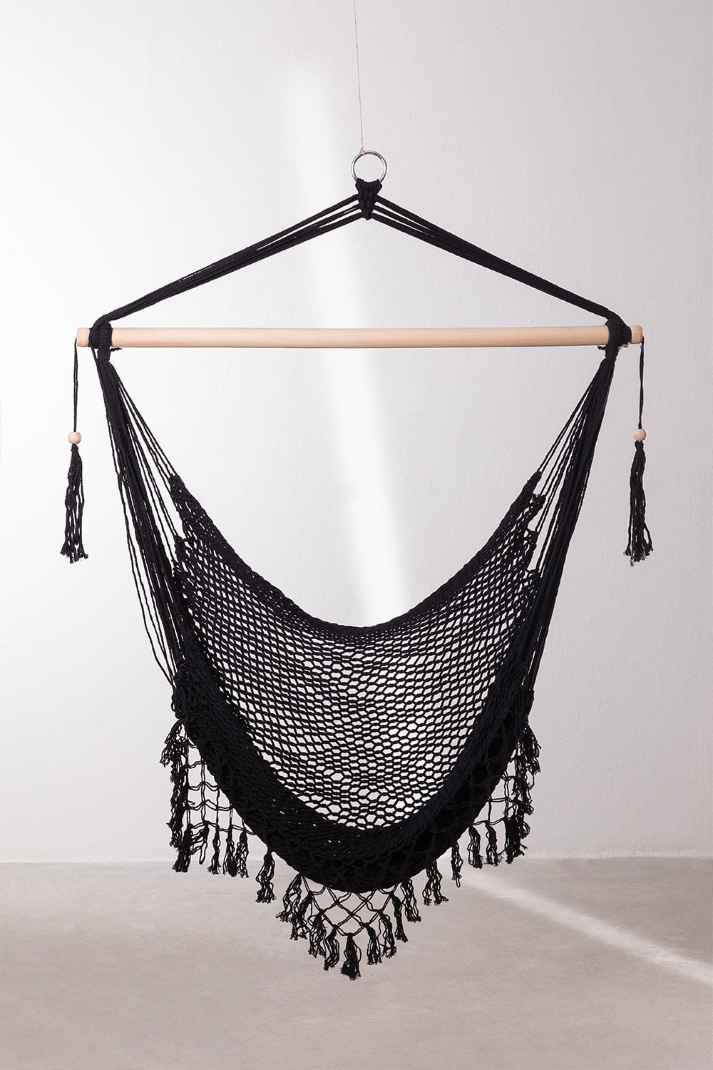 Outdoor hanging armchair THANA, black