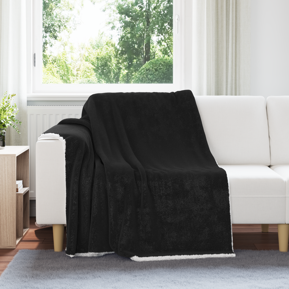 Fleece Blanket Black 150 x 200 cm