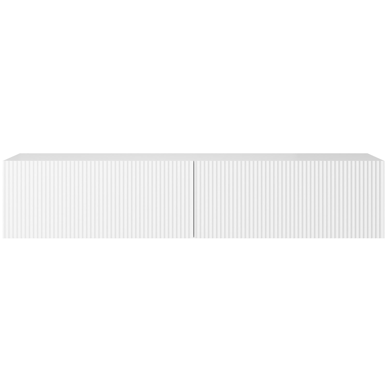 TV staliukas VELDIO, balta, 140 cm, pakabinamas
