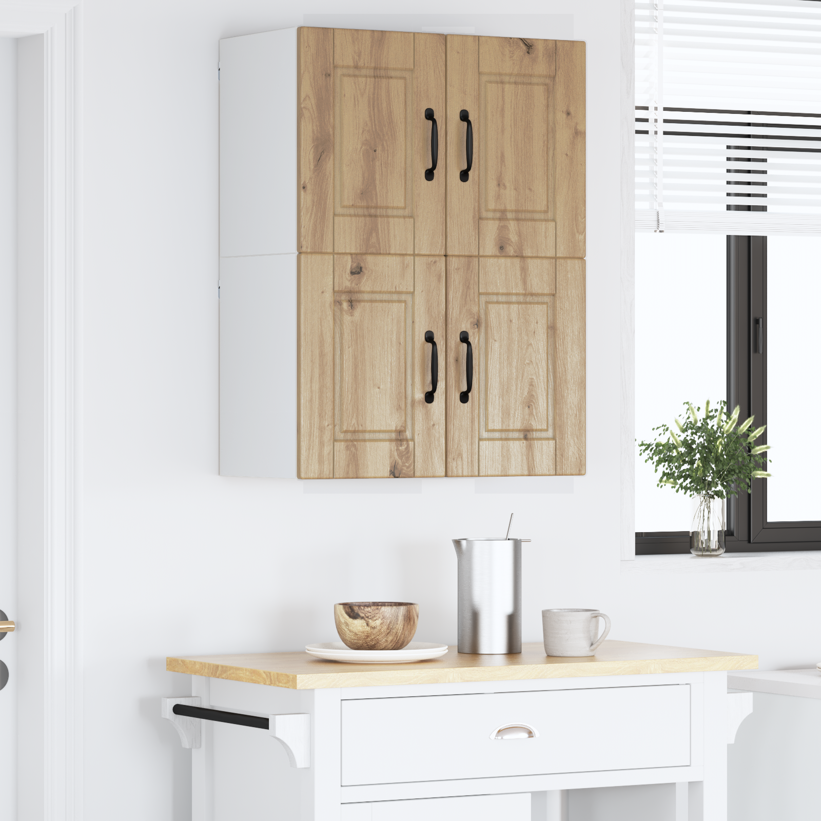 Kitchen Wall Cabinet 2 pcs Artisan Oak 60 x 31 x 40 cm