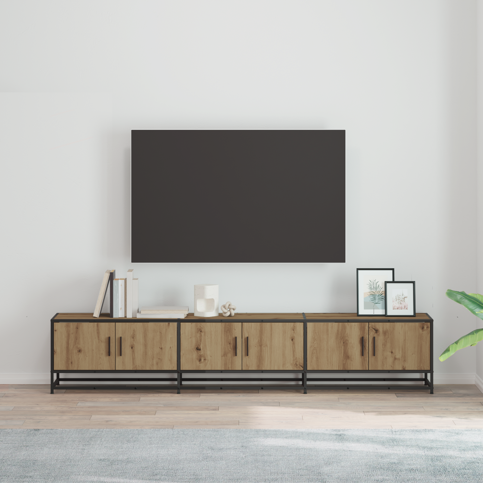 TV vienetai 2 pcs Amatininkų ąžuolas 210 x 35 x 41 cm