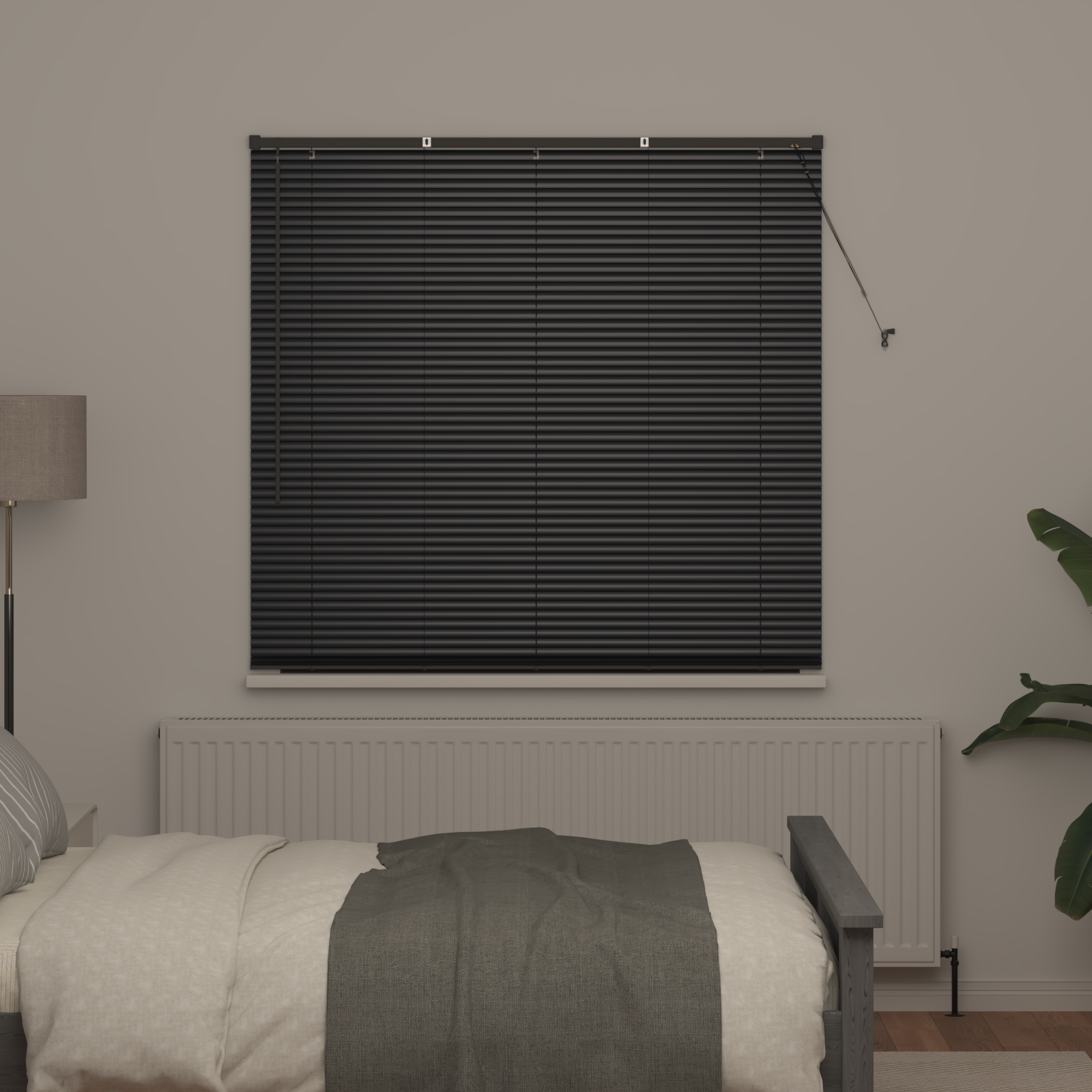 Venēcijas žalūzijas Melns 175 x 150 cm Alumīnijs