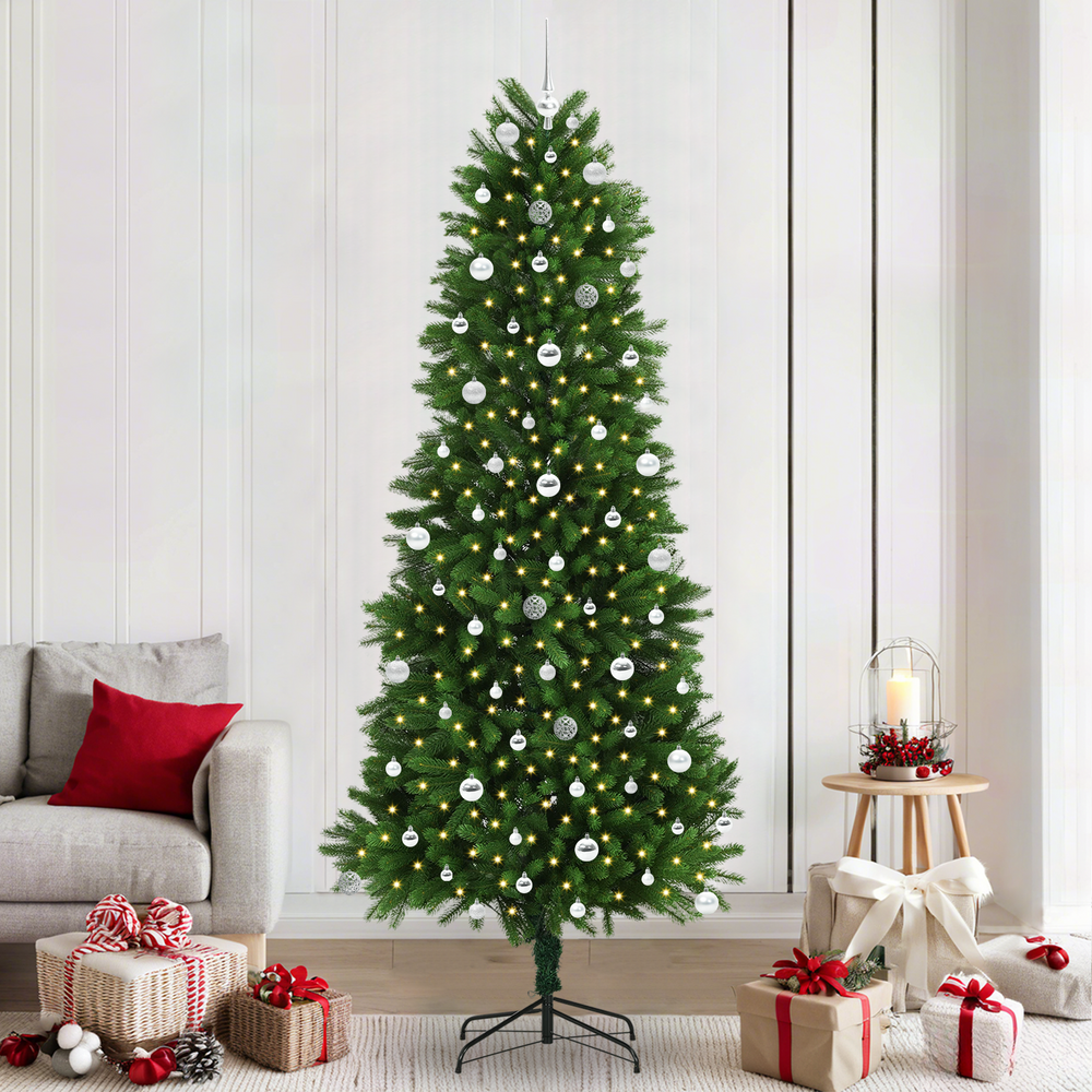 Kalėdų eglutė su 300 LED s stovu Žalia 240 cm PE