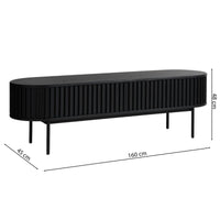 TV staliukas OVITTIES, juodas, 160 cm