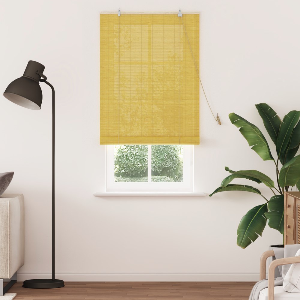 Roletas Geltona 80 x 220 cm Bambukas