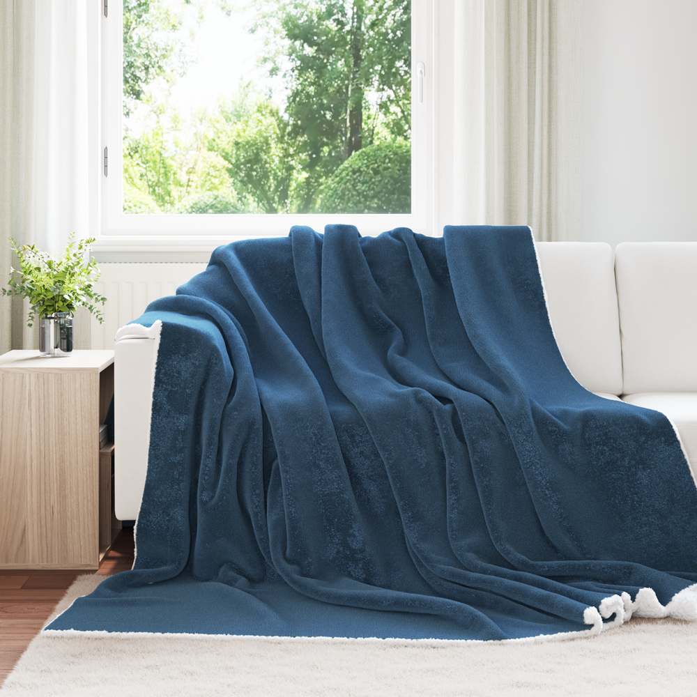 Blank Marine blue 220 x 240 cm Flysas