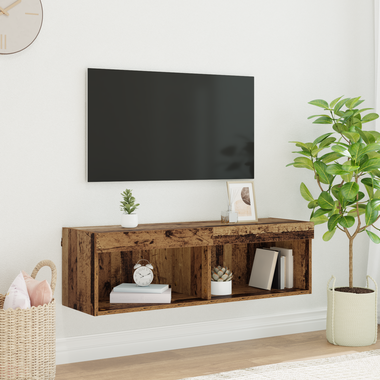 TV skapju komplekts Antīks koks 100 x 30 x 30 cm