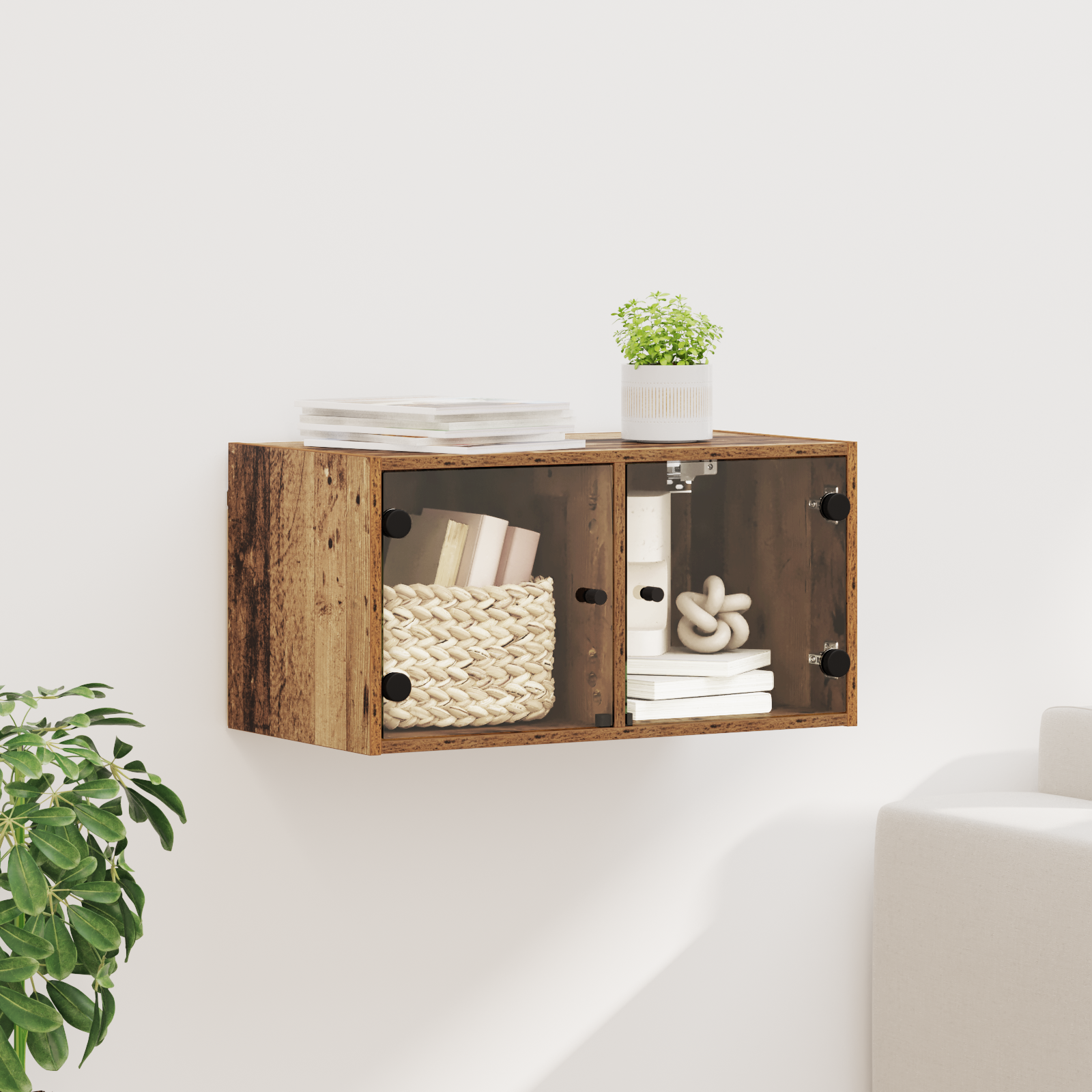 Wall cabinet Antique wood 68 x 37 x 35 cm