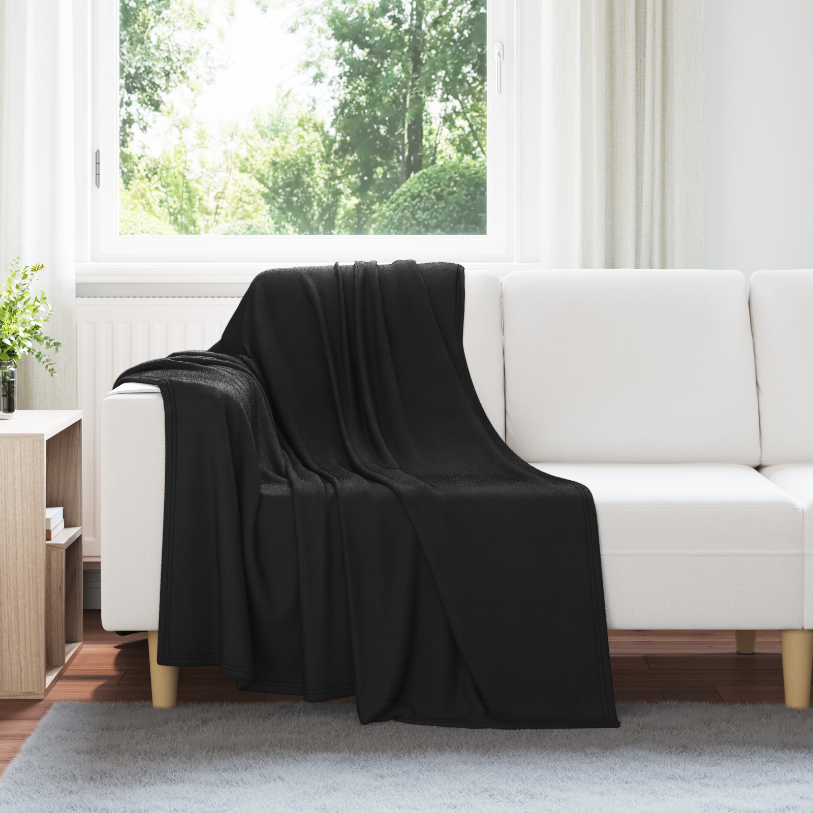 Mesti antklodės 6 pcs Juoda 170 x 130 cm Flysas