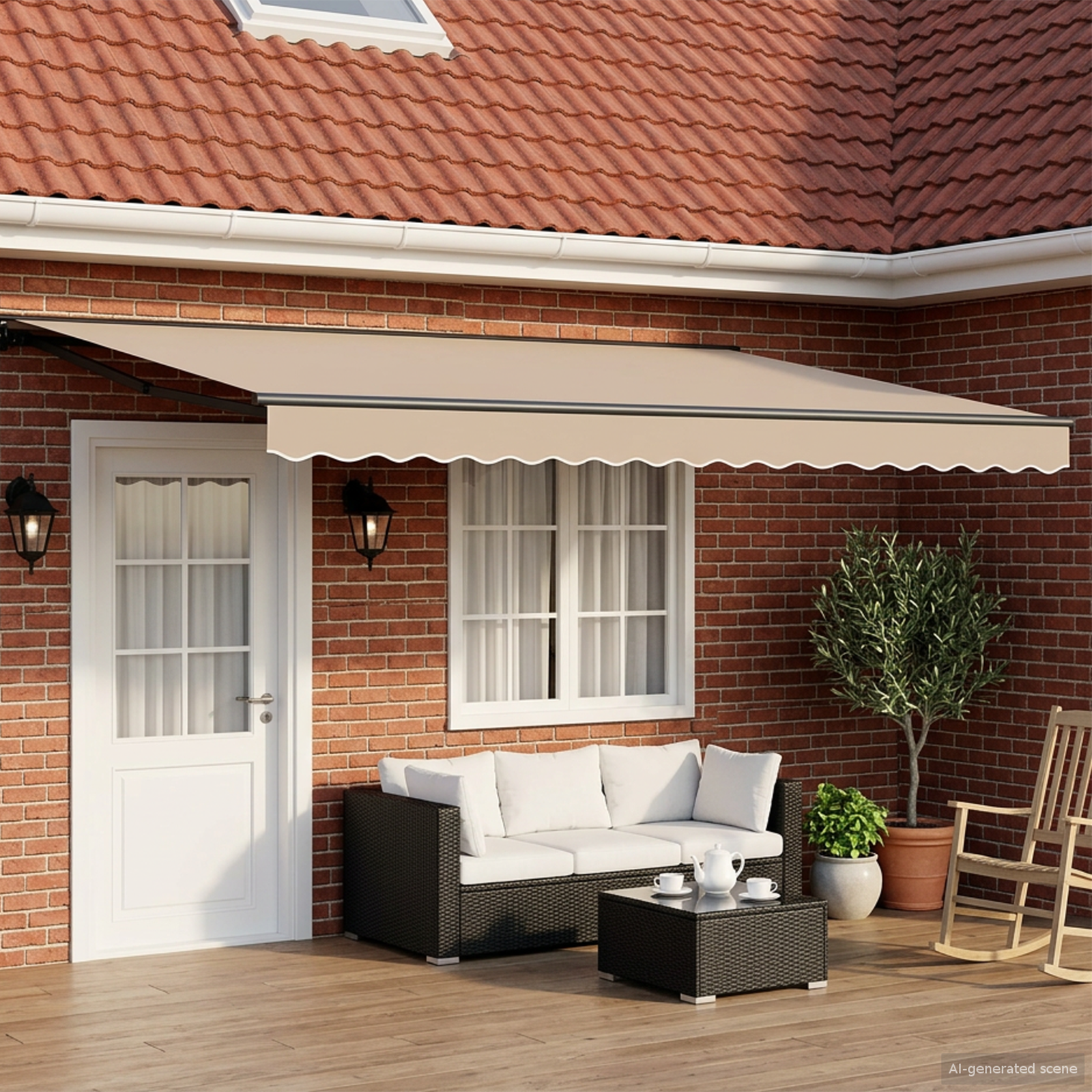 Elektrinė ištraukiama pavėsinė Bežinis ir Antracitas 4 × 3 m