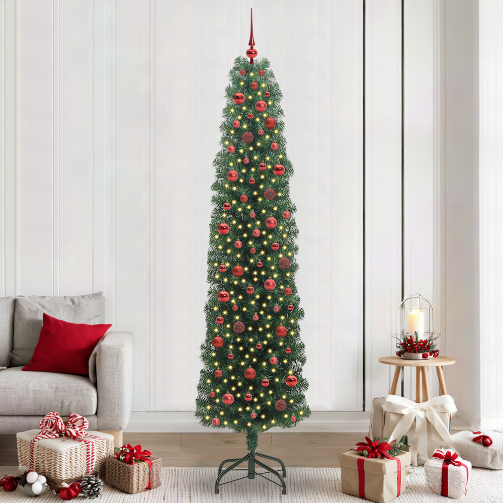 Artificial Christmas Tree Green 240 cm PVC, Steel and Plastic