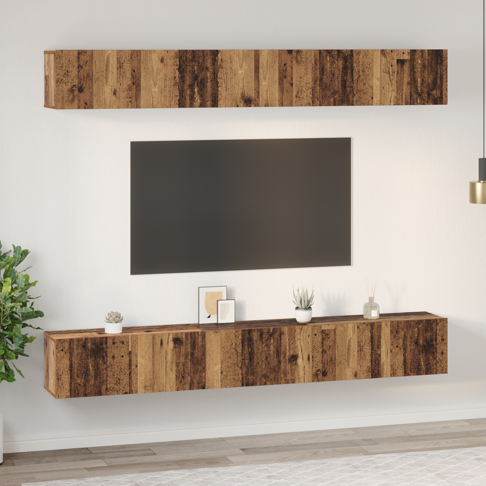 TV skapīšu komplekts 6 gab. Sene koksne 60 x 30 x 35 cm