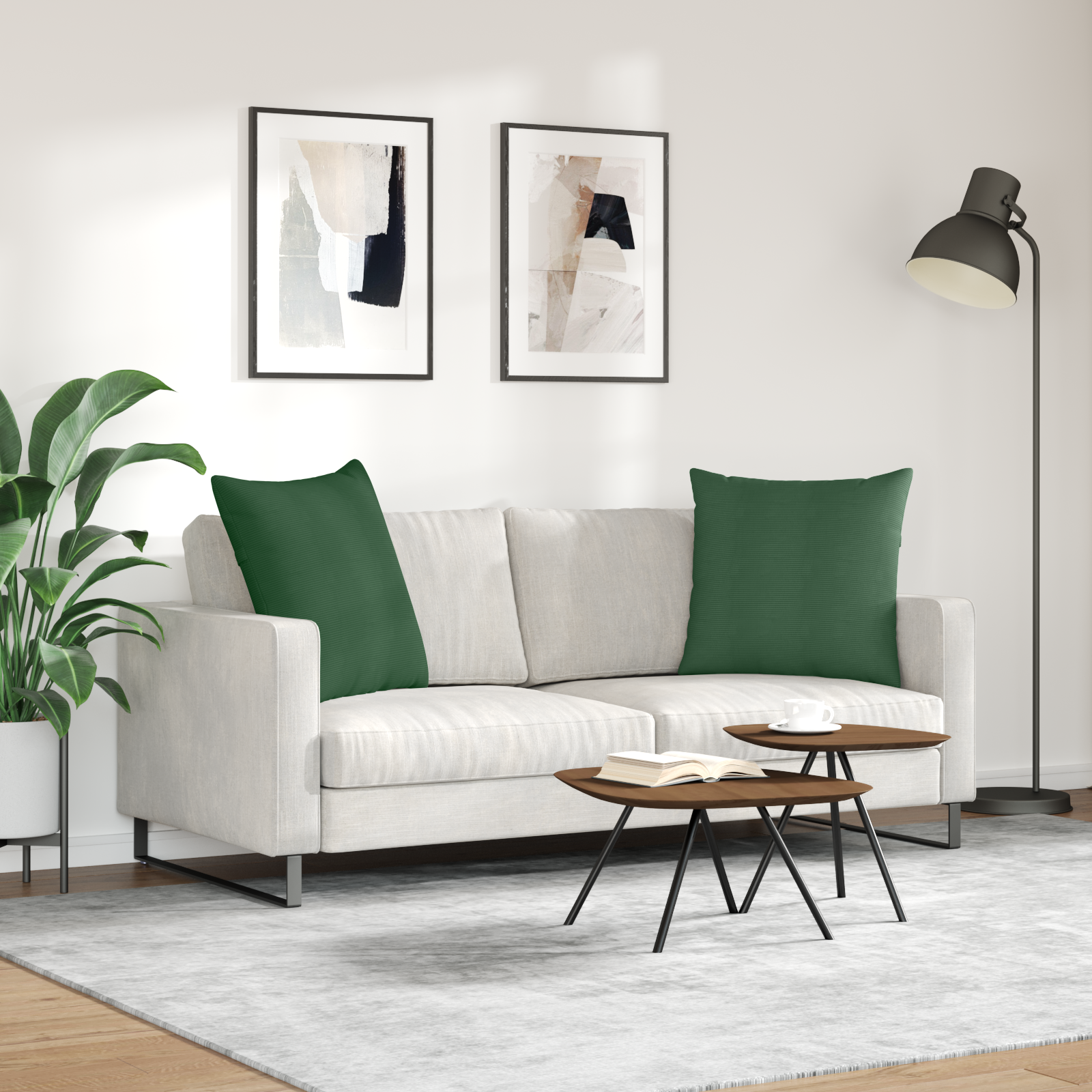 Dīvāna spilveni 2 gab. Tumši zaļš 60 x 60 cm Kordura audums