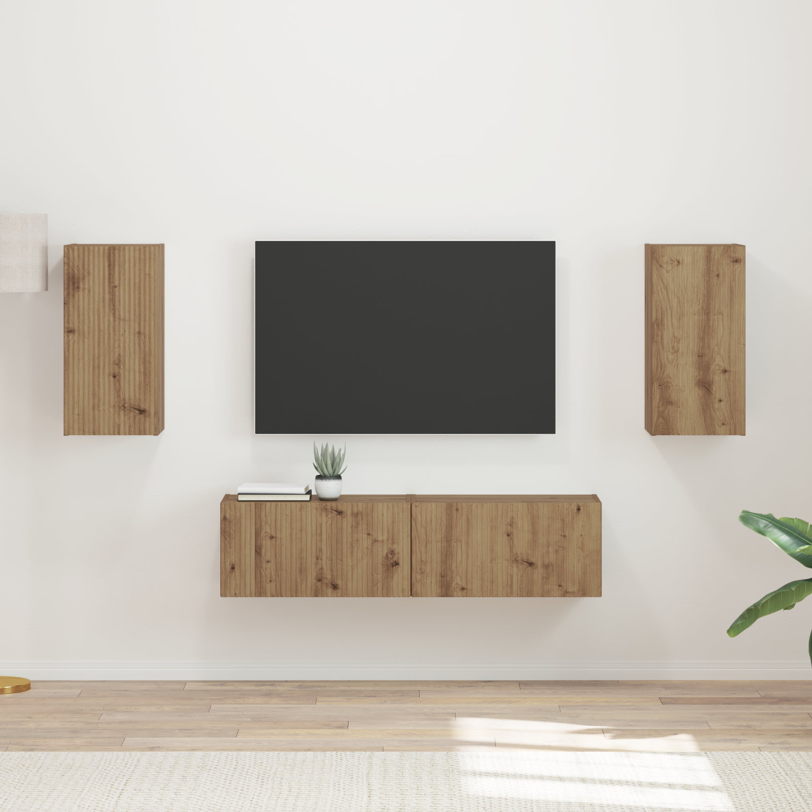 TV spintelių komplektas 4 pcs Amatininkų ąžuolas