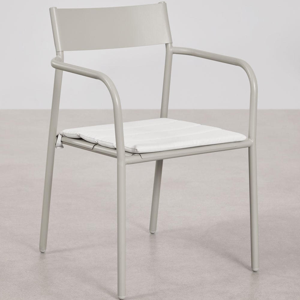 Stackable outdoor chair TOSSA, steel, white