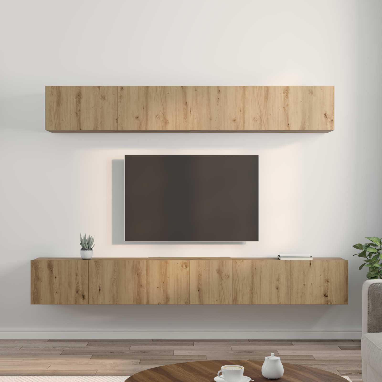 TV cabinet set 5 pcs Artisan oak